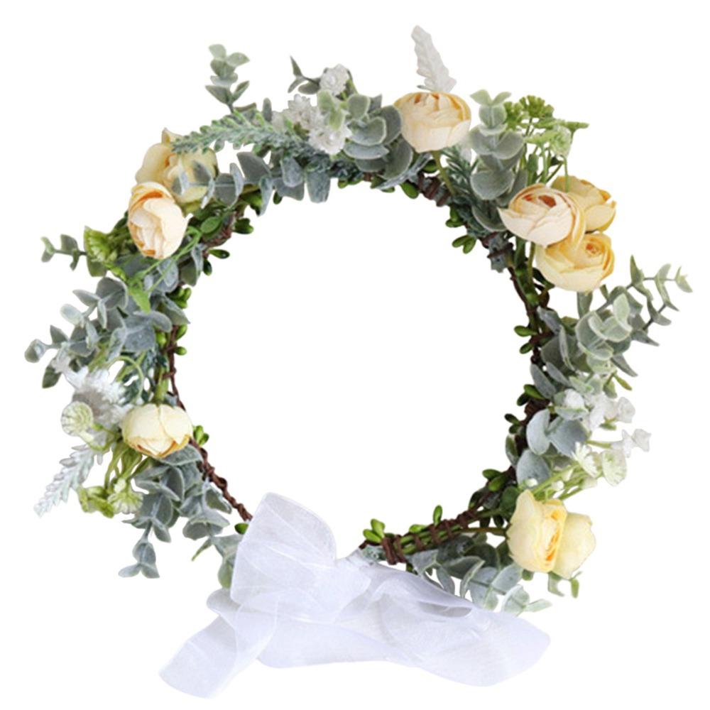 Forest Flower Crown Festival Wedding Floral Headpiece Trendy Flower Headbands  for Women Girls