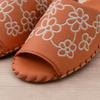 Sybilla Verita Size L Floral Easy To Senko 48655 Slippers, (approx. 23.5-24.5cm), Orange, Print, Wipeable, Clean, Stylish, Cute,