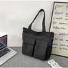 Canvas Bag Large Capacity Men Women's Shoulder Bag Student Class Hand Tote Bag