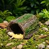 Reptile Supplies for Tanks Hideout Cave, Tree Trunk Gecko Lizard Realistic Arched Habitat Decoration Bark Hideaway Spiders Tortoises Tank Terrarium