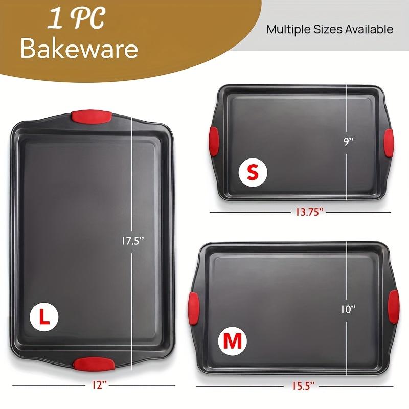 1/3/7/9 Non-stick carbon steel baking pan set With red silicone handle-Luxury Fashionable Metal Pot Commercial-grade kitchen oven tray Chinese 1