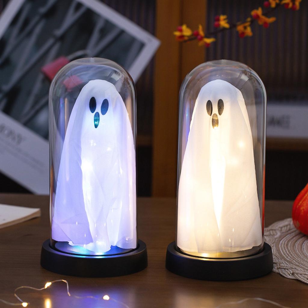 Halloween Decor Halloween Decorations Indoor Light Up  In Cloche Cute  With Light For Home Kitchen Mantel Tabletop Party Decor And Holiday Decor