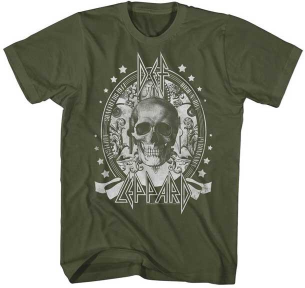 Def Leppard Skull High N Dry Pyromania Hysteria Shaffields 1977 Men T Shirt XXL
