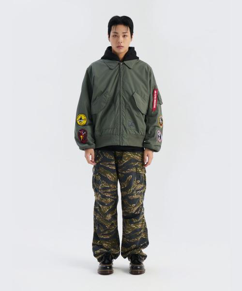 Alpha Industries Cwu-36/P Relaxed Patched Flight Jacket Field Grey