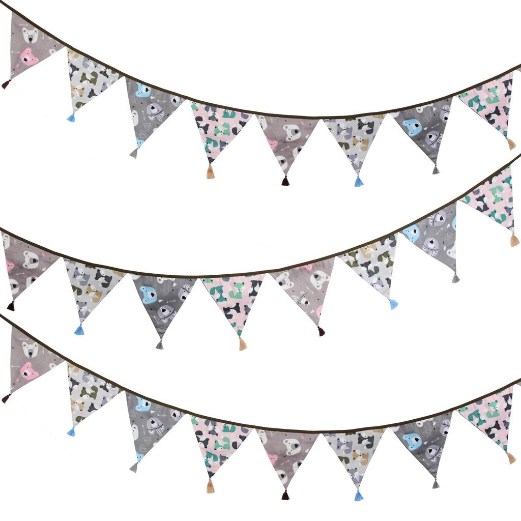 Nordic Cotton Tassel Triangle Bunting for Weddings, Photos, and Kindergartens