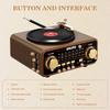 Retro Vinyl Player Style Radio, Portable FM/AM/SW & Wireless Streaming, Unique Vintage Decor For Home & Gift Idea