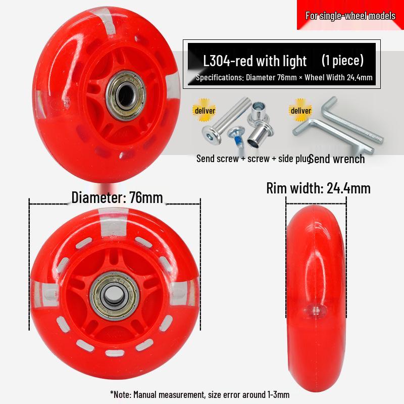 Universalrad-Ersatz für Gepäckkoffer: Lederrolle Gummirolle Felgenreparaturzubehör