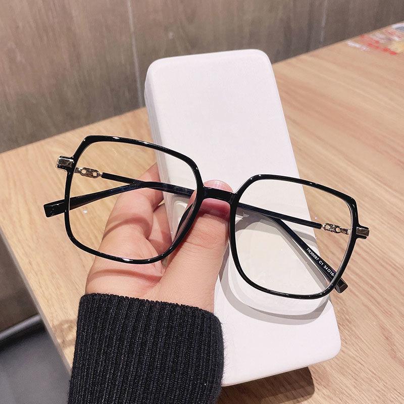 Trendy Korean Anti-Blue Light Matte Square Glasses for Women - Prescription-Compatible