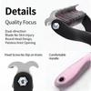 Dog Deshedding Brush Professional Pet Hair Knot Remover Non-slip Handle Grooming Tool for All Breeds Home & Salon Use