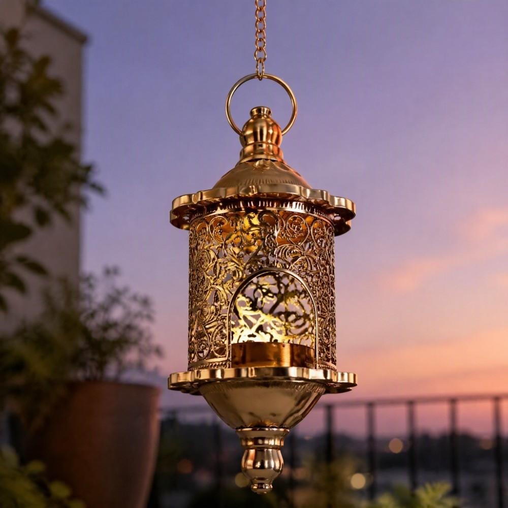Metal Decorative Candle Holder Gold Tea Light Holder Vintage Iron Candle Holder Porch Decoration