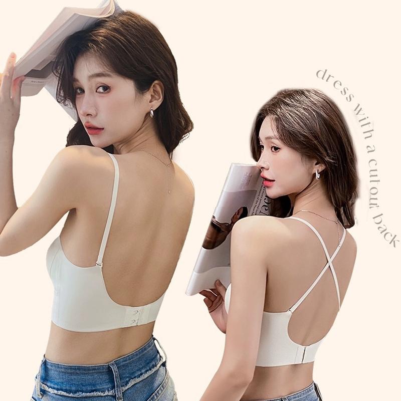 

Сексуальный бюстгальтер без косточек, женский бюстгальтер с открытой спиной, бесшовный бюстгальтер пуш-ап без косточек с низкой спинкой, мягкий бюстгальтер с тонкой чашкой, женское нижнее белье