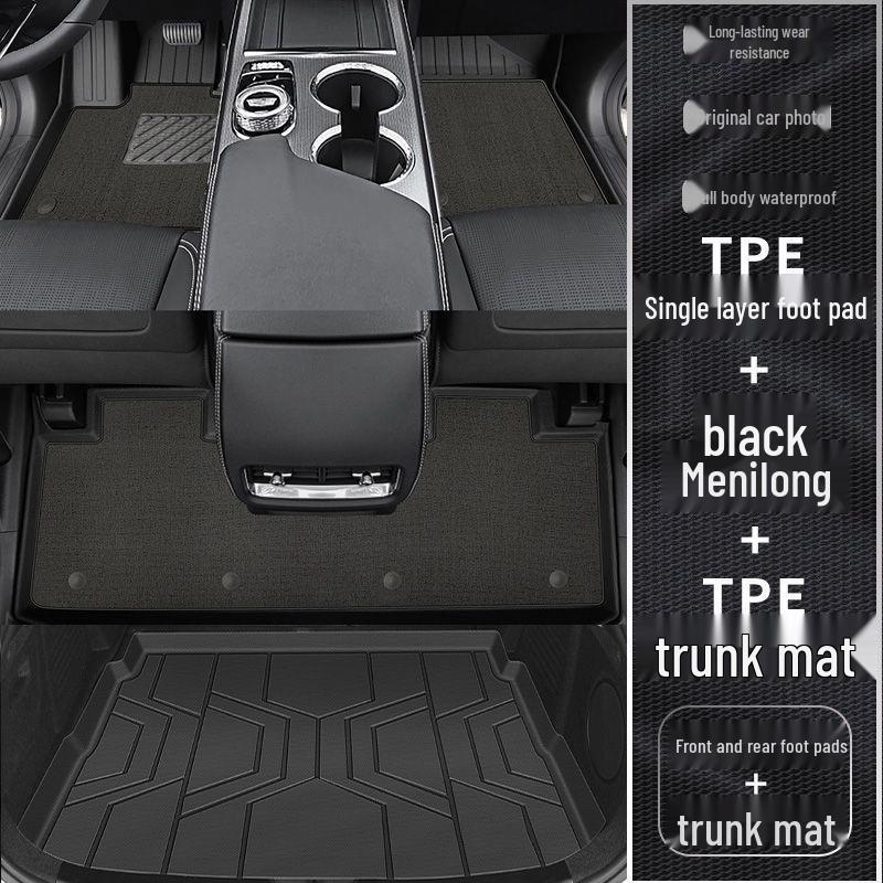 Cadillac CT5 TPE Floor Mats Set: Full Coverage Foot & Trunk Mats