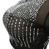 Sexy Rhinestone Mesh See-through Long Sleeve Slit Two-piece Nightclub Dress