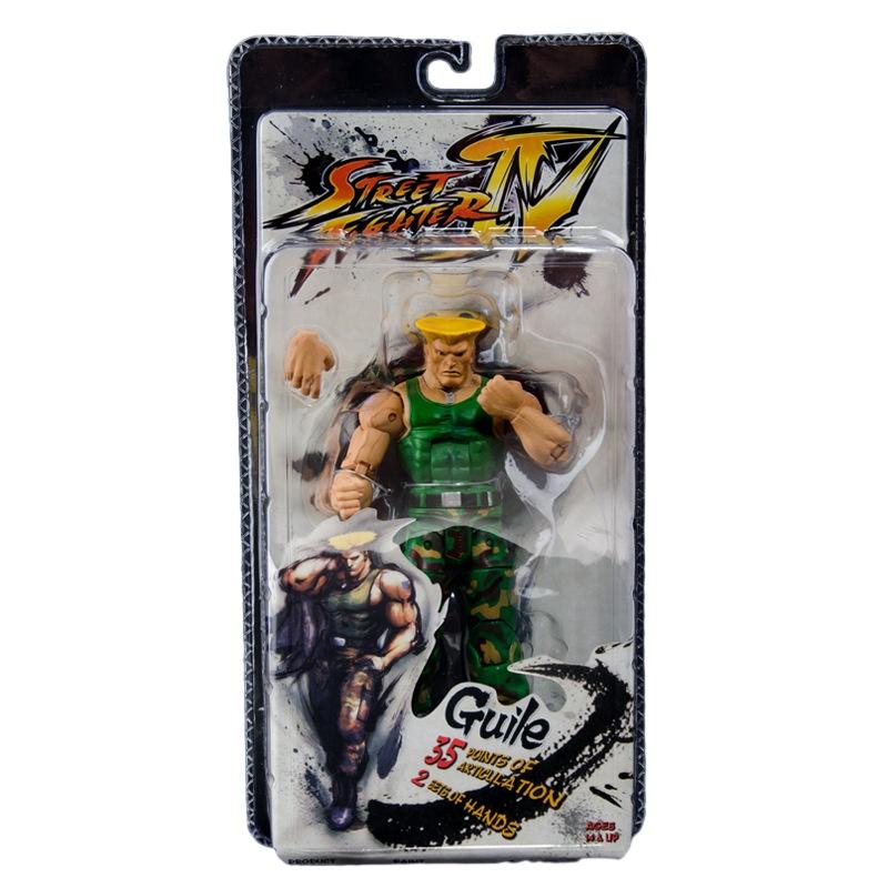Neca Street Fighter 4 Sammlerfigur, hochbewegliches Guile-PVC-Modell