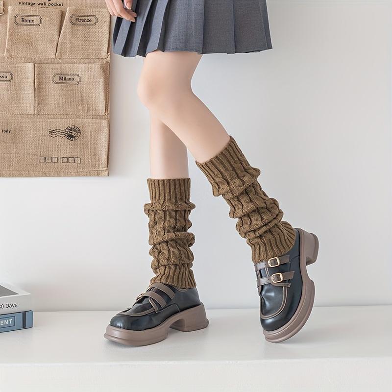 Women Boot Cuffs and Foot Protectors Lolita Heap Socks Autumn Winter Warm Tights Cosplay Knitted Foot Cover Japanese