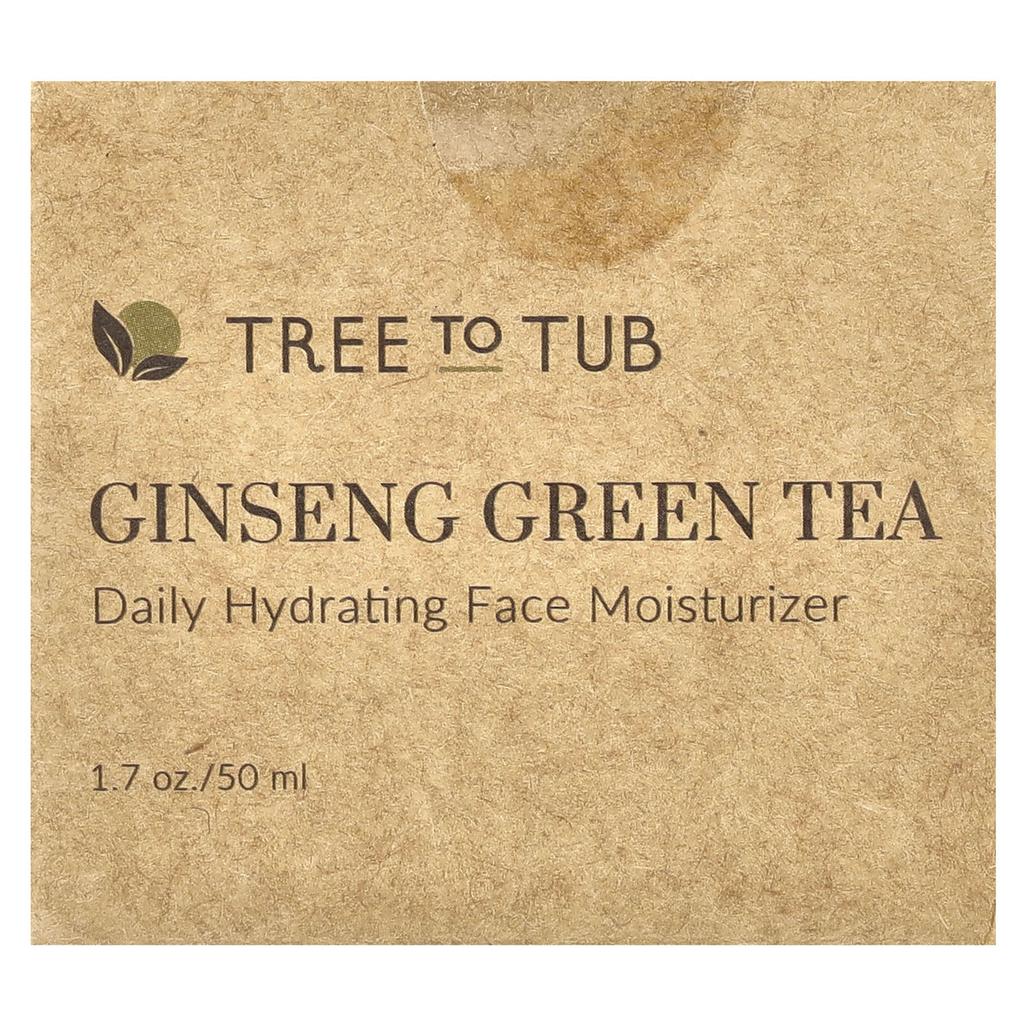 Tree To Tub Ginseng Grüner Tee, Tägliche Feuchtigkeitspflege für das Gesicht, 50 ml (1,7 oz)