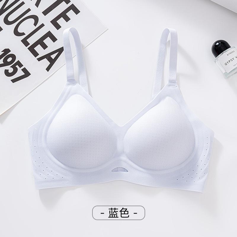 Cool feeling female seamless invisible support summer thin breathable bra cover without steel ring