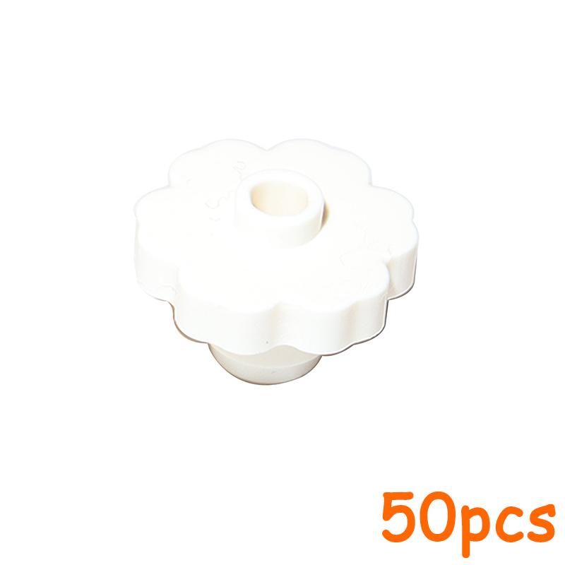 Non-Toxic 50Pcs Plants Accessories 2X2 Rounded Flower Moc City Pine Tree Branch Bush Grass Building Bricks 4727 4728