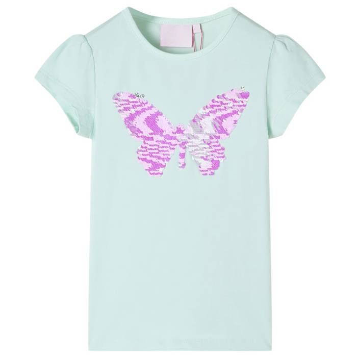 Children's T-shirt with Short Sleeves Light Mint 92/104/116/128/140