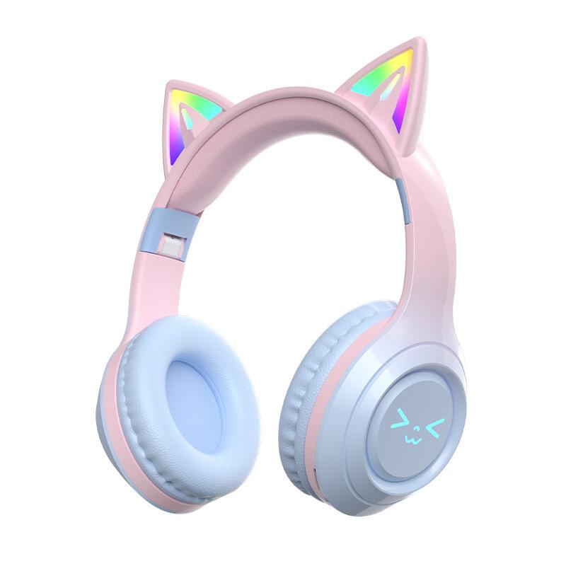 Premium Cat Ear Bluetooth Gaming Headset for Girls - Noise-Canceling, Universal Fit
