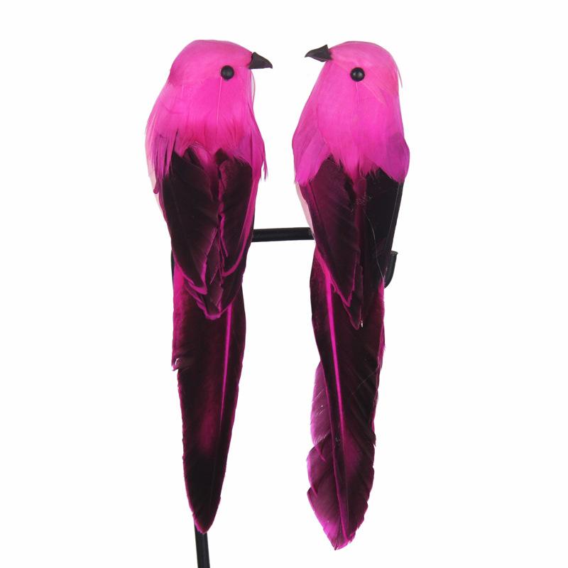 Artificial Simulation Feather Birds Models Fake Foam Animal Wedding Home Garden Figurine Ornament Miniature Decoration