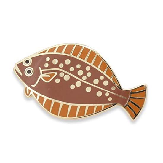 Delicious Fish Pin Flounder Ito-ya Badge