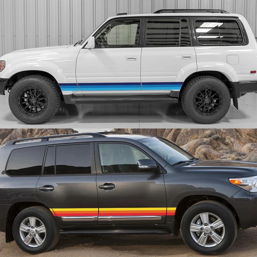 For Land Cruise 300 LC300 Prado 150 120 Car Sticker Door Side Stripe Decal Kit Waterproof PVC Stickers Car Exterior Accessories