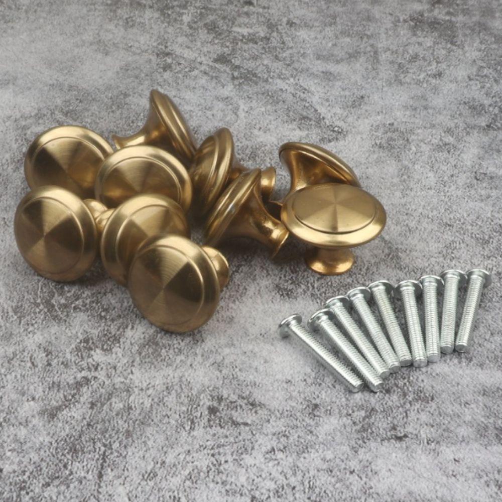 Golden Color Single Hole Handle Round Shape Furniture Handle Pull Handle Furniture Hardware
