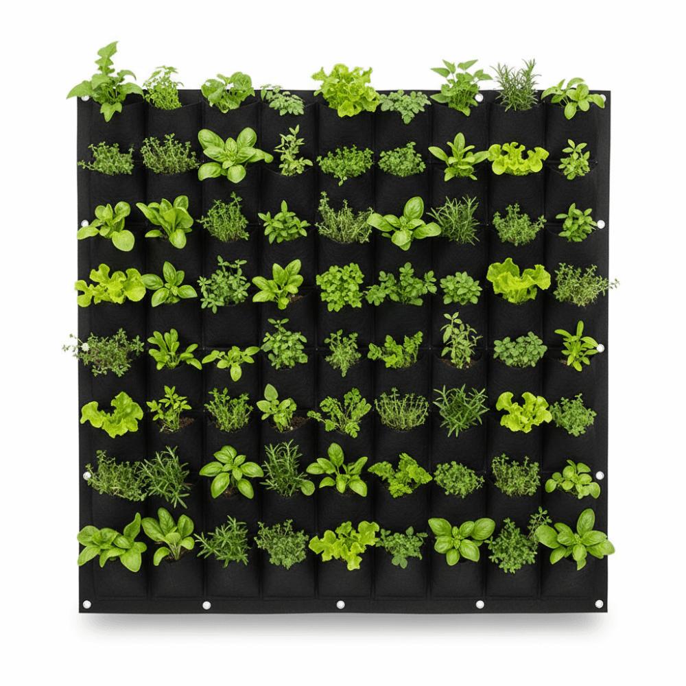 Felt Plant Bag 72 Pockets Grow Bag Durable Wall Hanging Plant Bag  Outdoor Gardening
