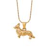 Stainless Steel Colorfast Animal Pendant Necklace - Fox, Deer, Lion, Leopard Design for Women, Trendy and High-End Feel