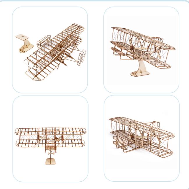 Handmade Diy Wright Brothers Wooden Airplane