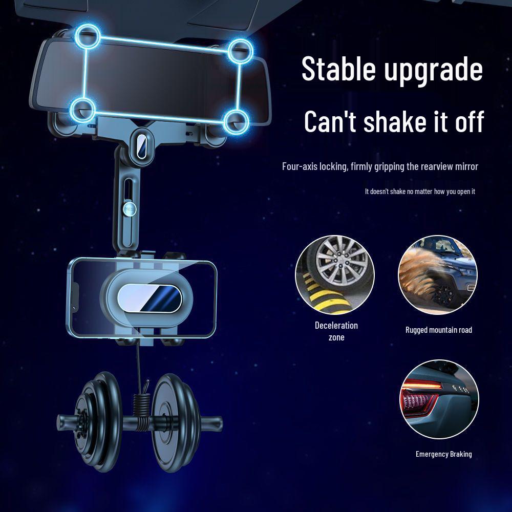 2025 Rotating Car Phone Holder for Rearview Mirror