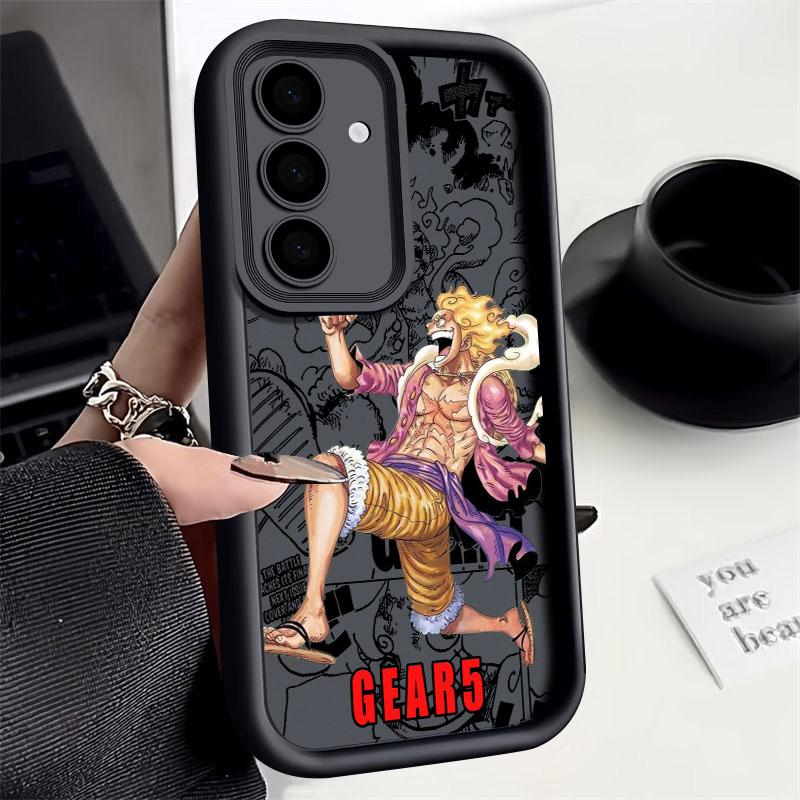 Ones Pieces Nika Phone Case For Samsung S26 S25 S24 S23 S21 S20 Ultra Monkey D Luffy Sun God For Galaxy S25 24 FE S26 Plus Cover