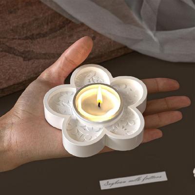 Moule en Silicone Artistique Pour Porte-Bougies Faits Main Avec Colorant Résine Paillettes Floraux Inclusions Compatibilité