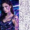 Baizihuahu 5 Sheets Temporary Tattoo Stickers, Skin-Friendly Demon Energy Pattern Tattoos, Hypoallergenic Non-Irritating Stickers for Kids Adults