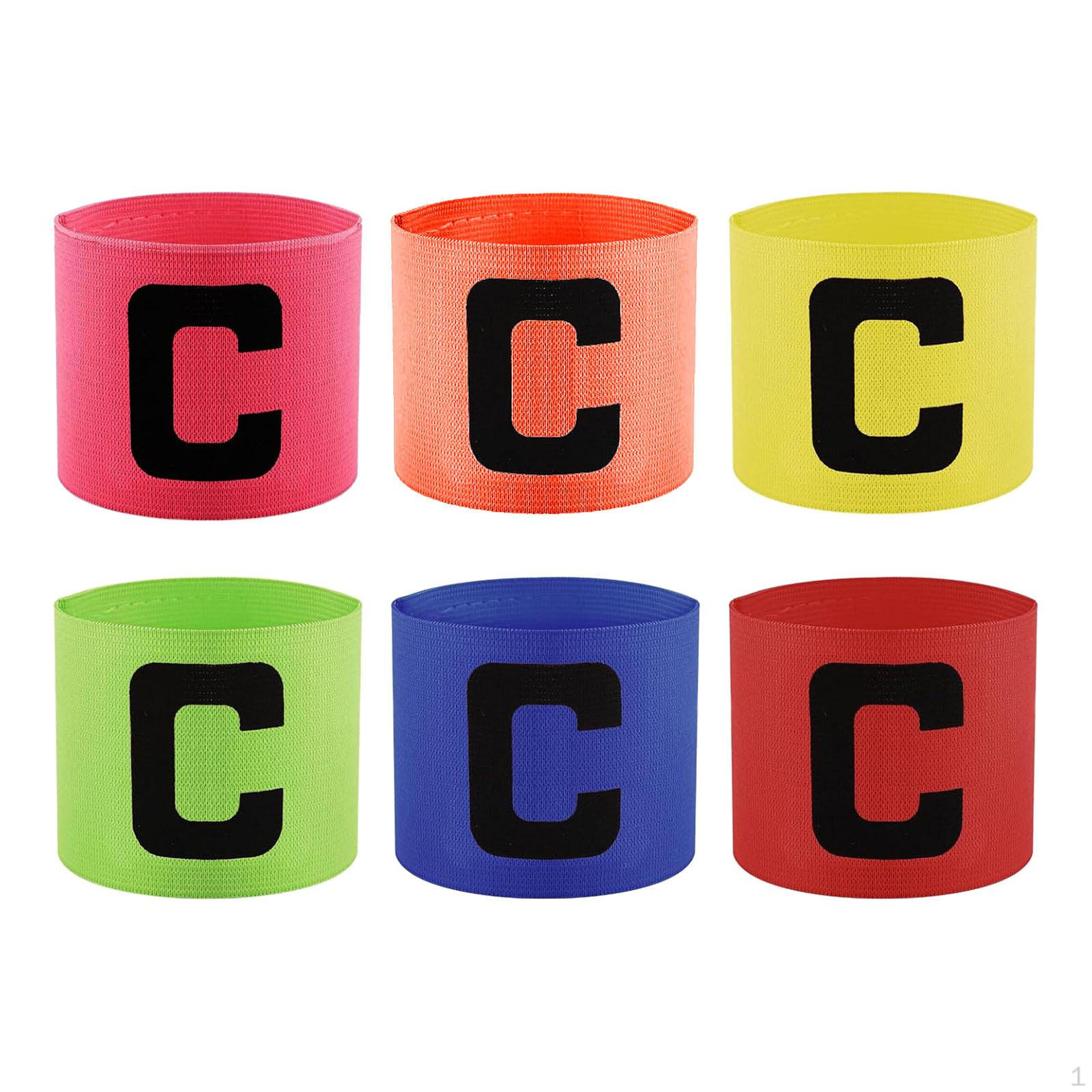 

6x Armbands Soccer Arm Band Adjustable Elastic for Rugby Sports Adult Youth Basketball Player Hockey