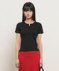 GENERALIDEA Punched Ribbed Henley Neck T-Shirt [Black] / Gf2Lts525