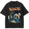 Goku Dragon Ball Z Anime Printed Tshirt Mens and Womens Washed Tshirt High Quality Vintage Cotton Tshirt Harajuku Tops