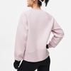 Li Ning Fitness Series Solid Color Knitted Crew Neck Pullover Sweatshirt Women Sweatshirt Lotus-Pink-Purple AWDU116-5