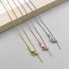 5pcs Adjustable Needle Clasp Beading Necklace Flat O Chain Fashionable Women's Jewelry Making Craft Accessory