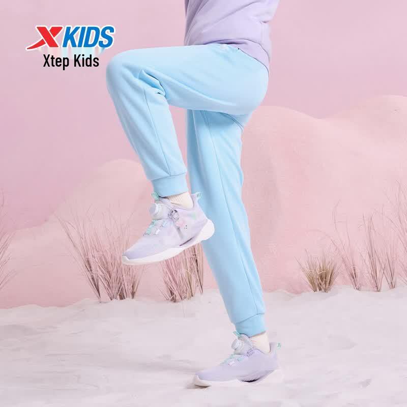 Xtep Kids' Winter Fleece-Lined Cuffed Knit Pants