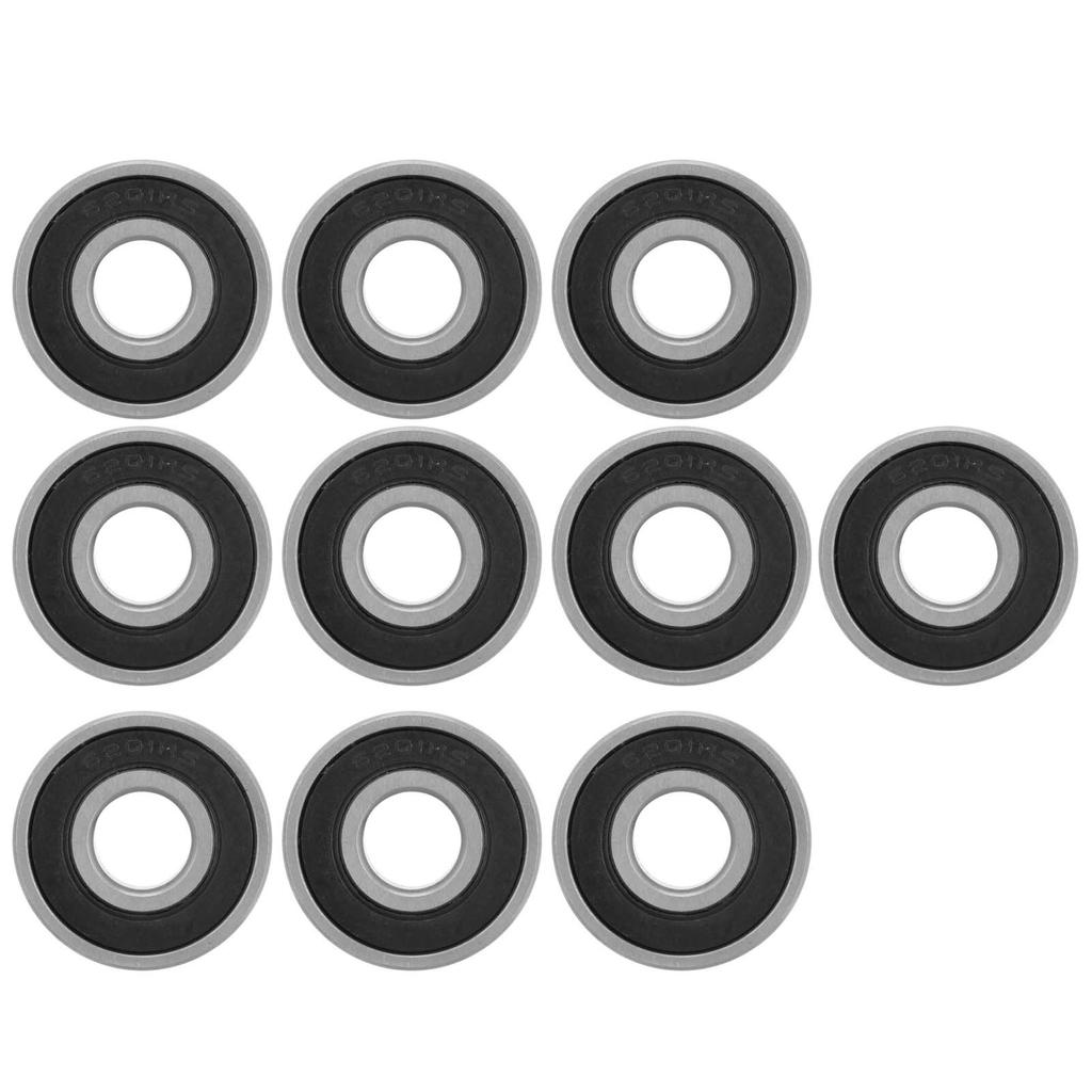 10Pcs 6201‑RS Bearing Steel Deep Groove Ball Bearing 12mm