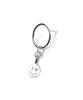 Bonbeau Smile Circle Silver Earrings 925 Silver Drop Smile Circle Silver Earrings