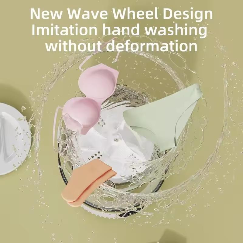 Wireless Washing Machine Portable Underwear Cleaner 1L Mini Socks Washing Machine Dehydratable Laundry Bucket for Teenagers
