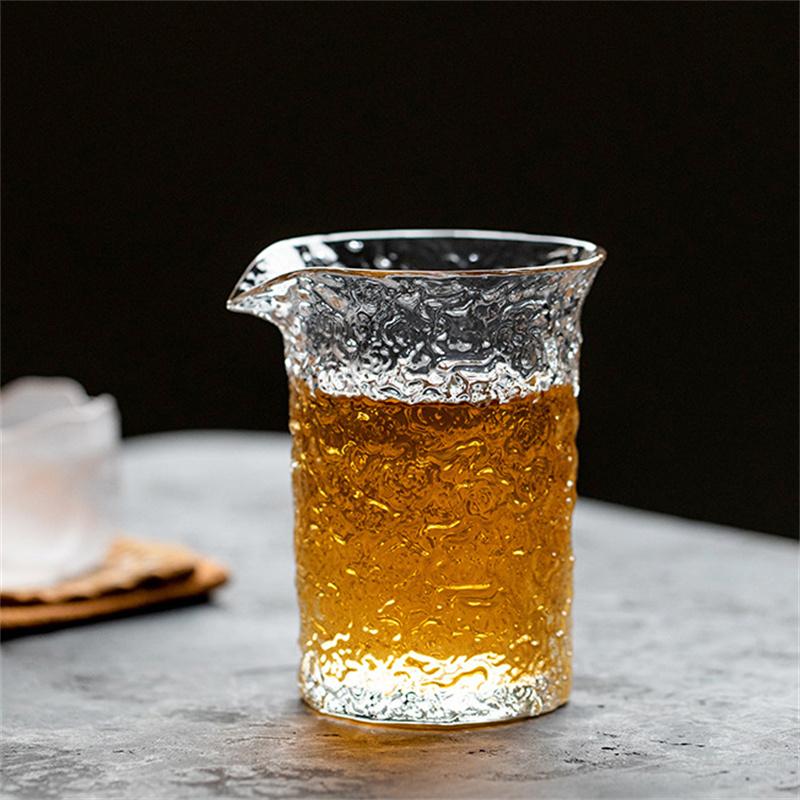 Japanese Style Propitious Cloud Texture Glass Fair Cup Heat Resistant Tea Pitcher Tea Divider Kung Fu Tea Set Teaware Accessorie