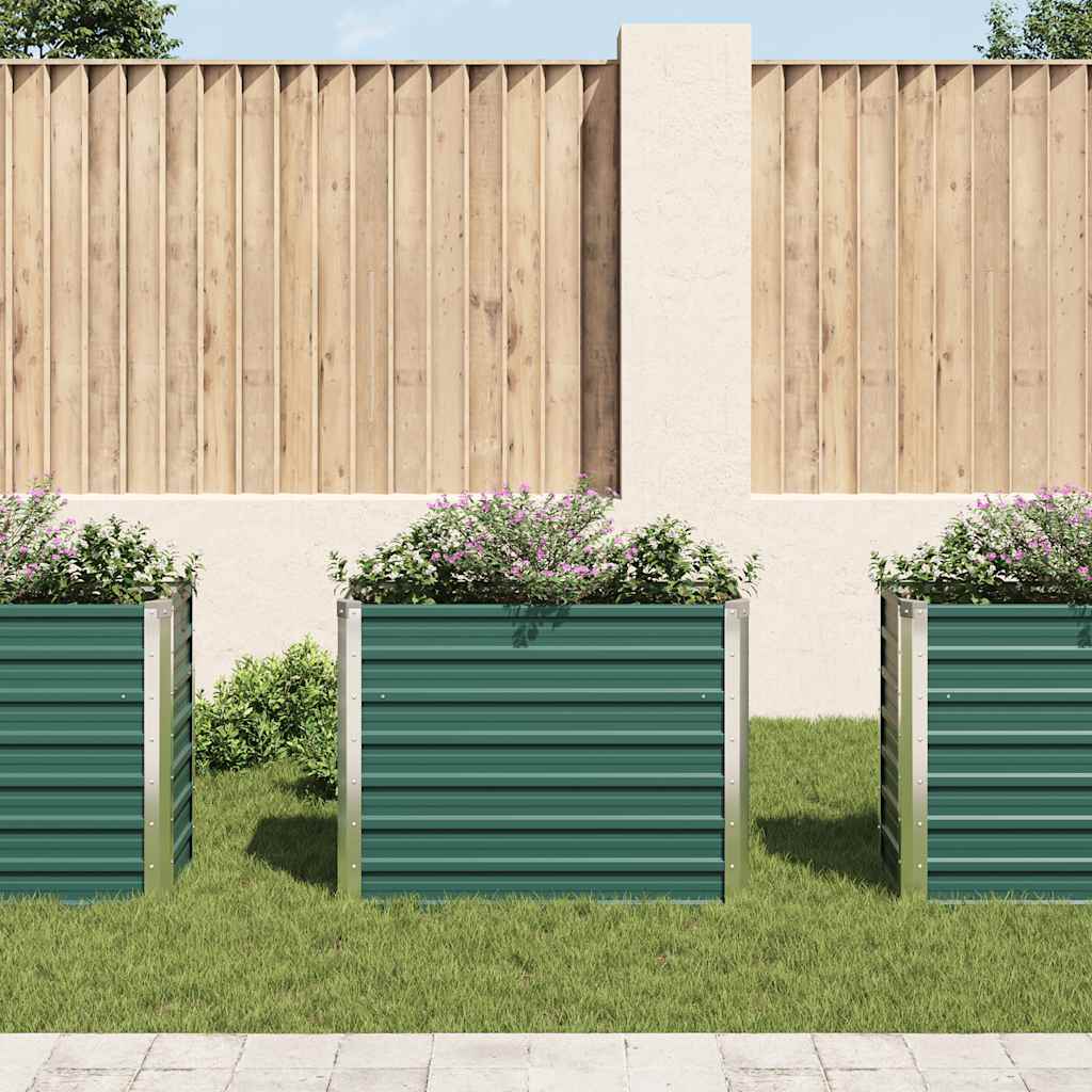 vidaXL Garten-Hochbeet Verzinkter Stahl 100x40x77 cm Grün