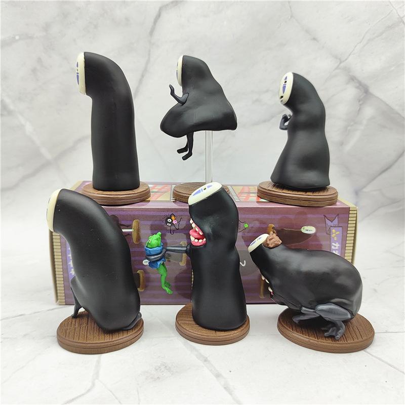 6 Stück/Set No Face Mann PVC Actionfigur Sammelmodell Spielzeug 5-8cm