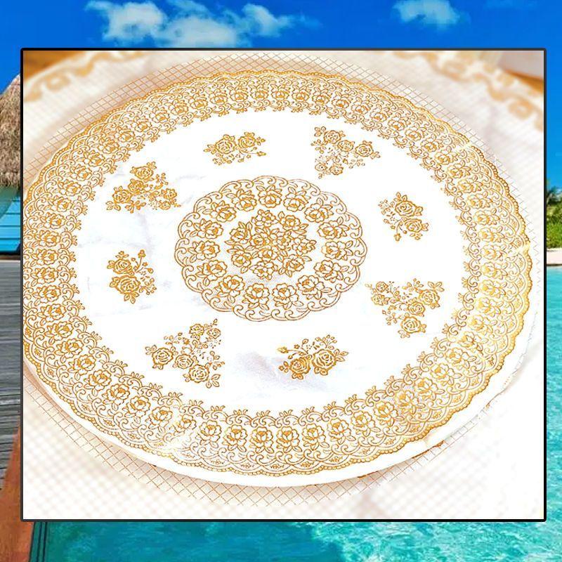 Minimalist Circular Table Cloth Waterproof Oilproof Wash Free Easy To Wipe Tablecloth Household Dining Table Round Tablecloth