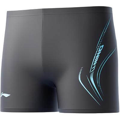 Li Ning Sports Casual Minimalist Swim Trunks Men Swimwear Black LSKW032-1
