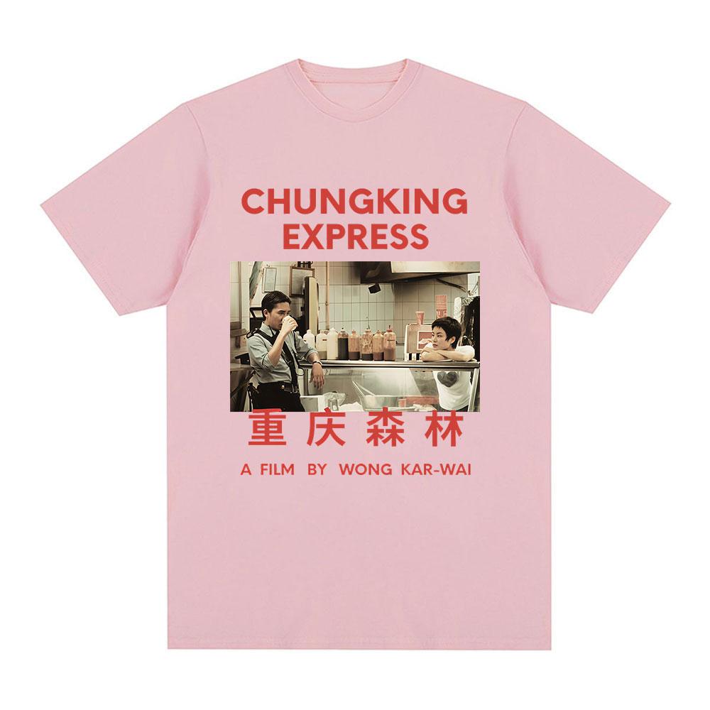 Chungking Express Wong Kar Wai Koszulki Męskie Damskie Bawełniane Ubrania Śmieszna Koszulka z Krótkim Rękawem i Okrągłym Dekoltem Modny Oddychający Top